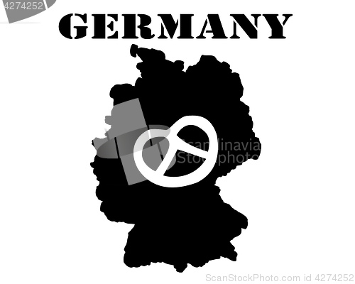 Image of Symbol of  Germany  and map