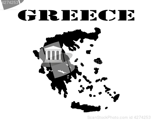 Image of Symbol of  Greece and maps