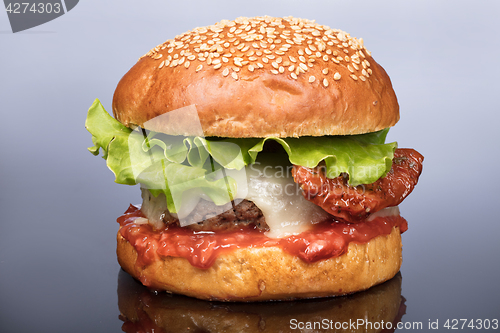 Image of Burger With Vegetables