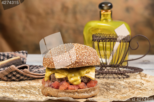 Image of Burger With Vegetables