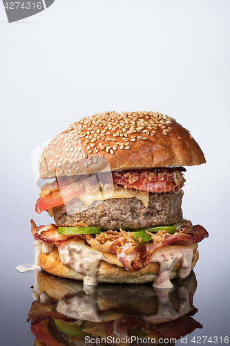 Image of Burger With Vegetables
