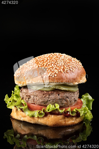 Image of Burger With Vegetables