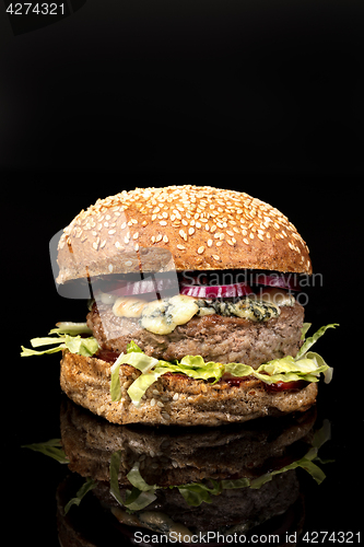 Image of Burger With Vegetables