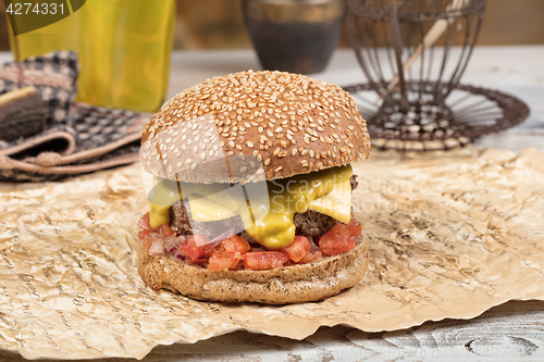 Image of Burger With Vegetables