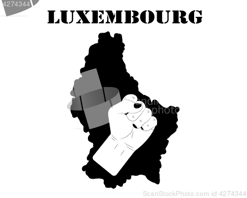 Image of Symbol of  Luxembourg and map