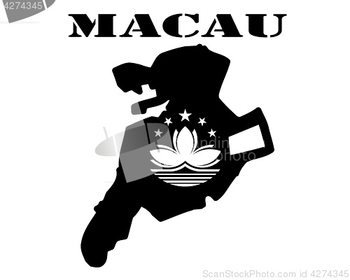 Image of Symbol of  Macau and map