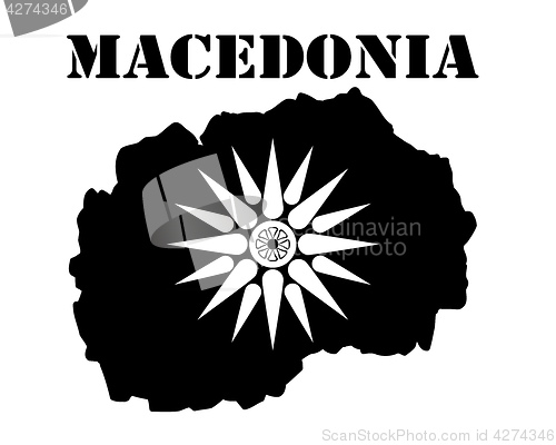 Image of Symbol of  Macedonia and map