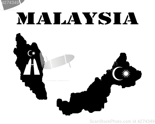 Image of Symbol of  Malaysia and map
