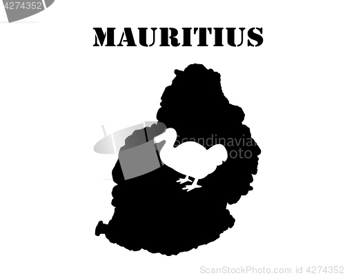 Image of Symbol of  Mauritius and map