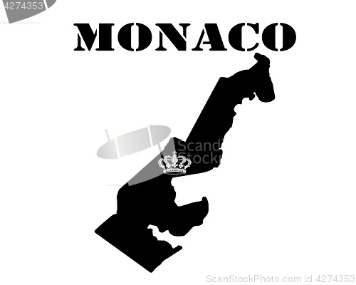 Image of Symbol of  Monaco and map