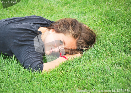 Image of Female beauty relaxing.