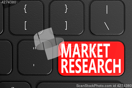 Image of Market Research on black keyboard