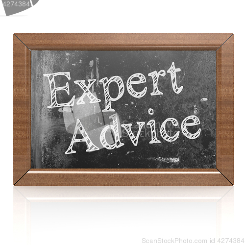 Image of Success concept with expert advice on blackboard