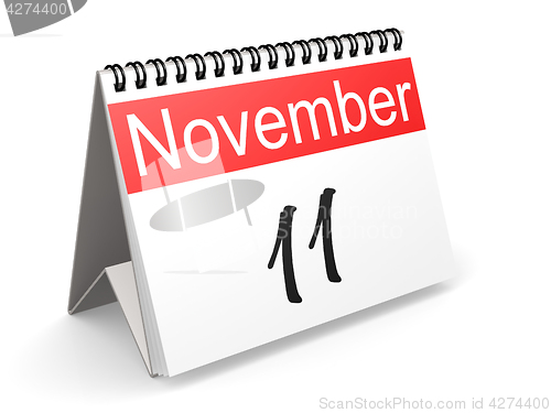 Image of November 11 on calendar 