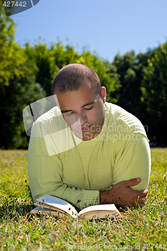 Image of Young Man Reading