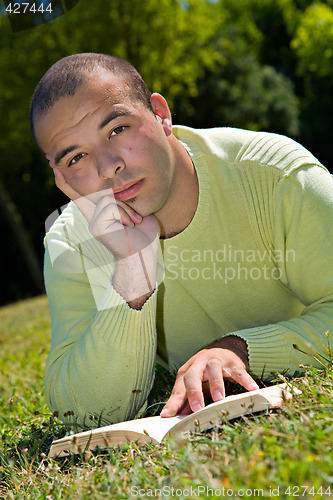 Image of Young Man Reading