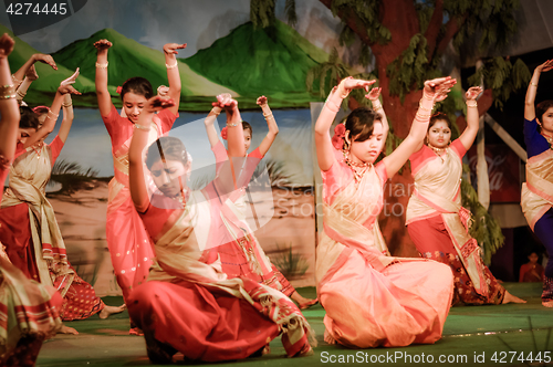 Image of Girls on stage in Assam