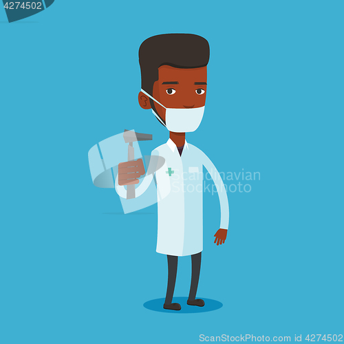 Image of Ear nose throat doctor vector illustration.