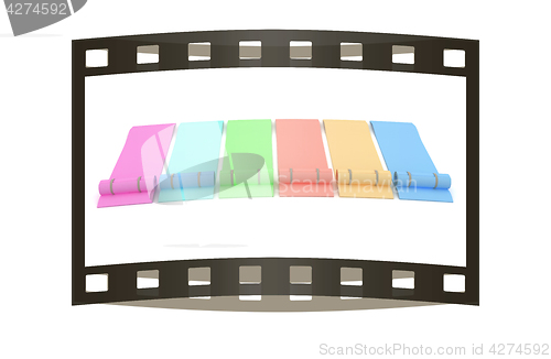 Image of karemats. 3D illustration. The film strip