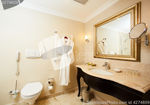 Image of Interior of a hotel bathroom