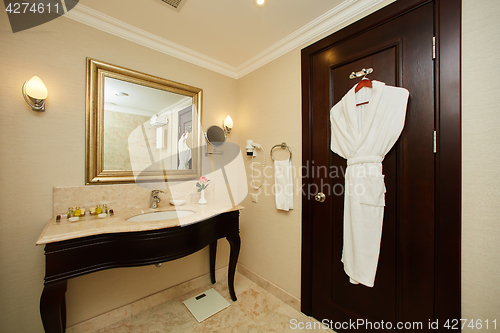 Image of Interior of a hotel bathroom