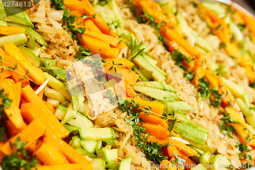 Image of Steamed vegetables close up