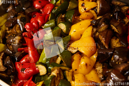 Image of Steamed vegetables close up