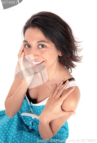 Image of Happy beautiful woman smiling.