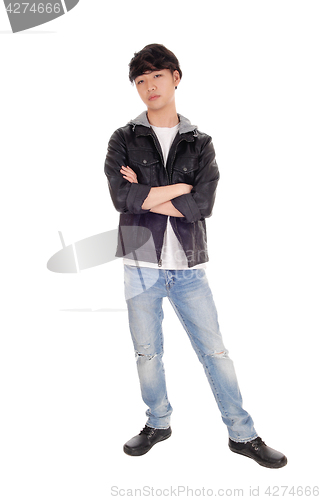 Image of Handsome Asian man standing.
