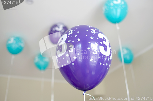 Image of  Balloons party happy birthday decoration