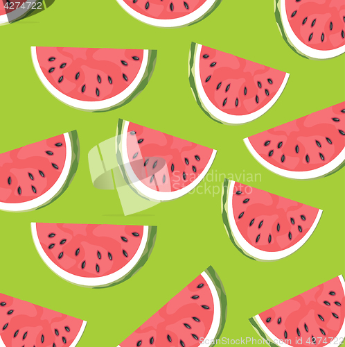 Image of Ripe slices of the watermelon