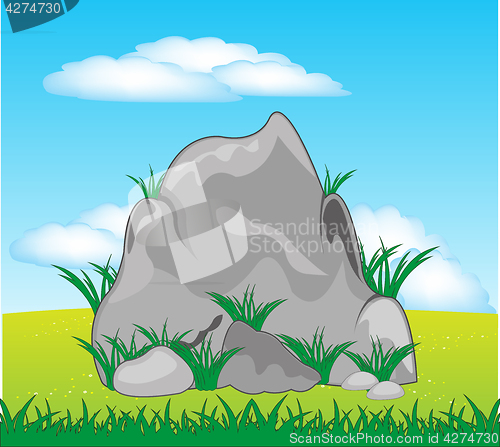 Image of Stone on nature