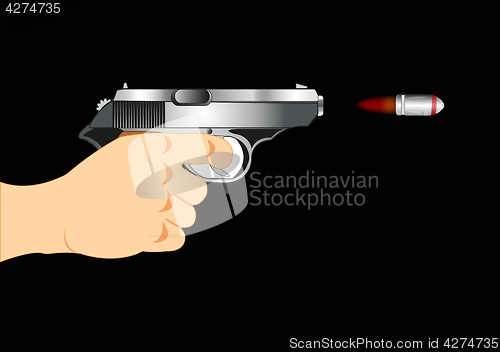 Image of Gun and bullet
