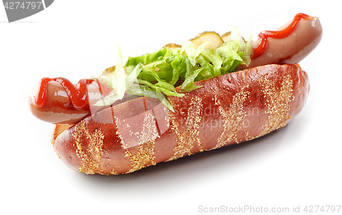 Image of Hotdog on white background