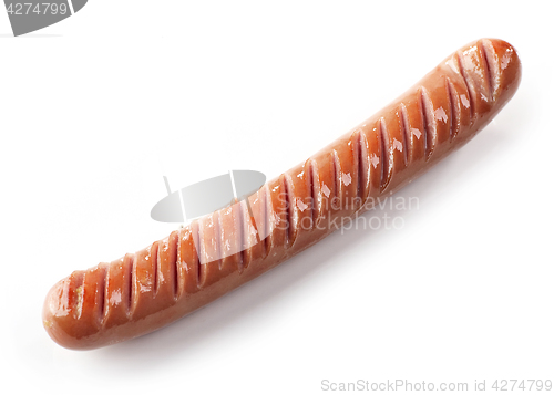 Image of Grilled sausage on white background