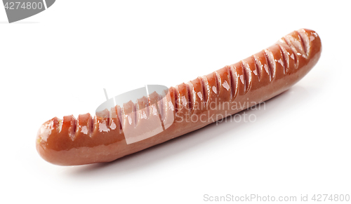 Image of Grilled sausage on white background