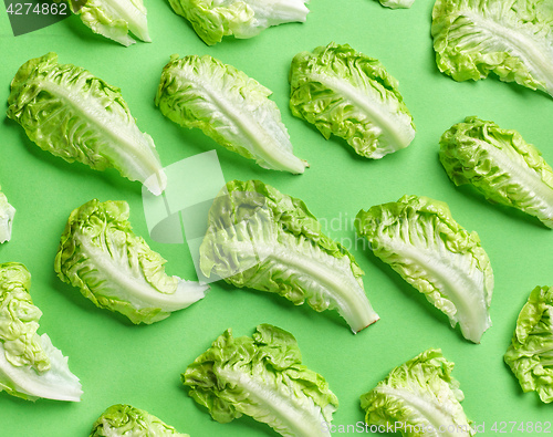 Image of pattern of lettuce leaves