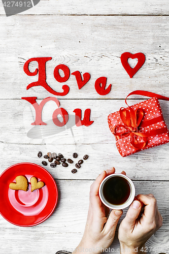 Image of coffee and gift