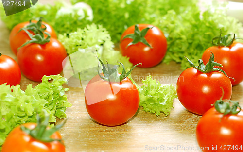 Image of Fresh salad with tomatoes