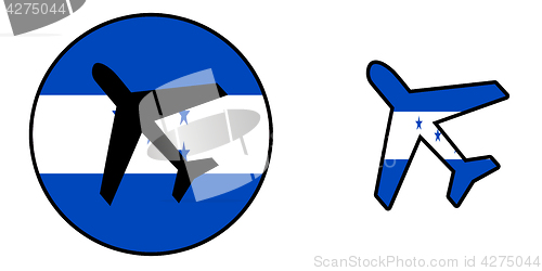 Image of Nation flag - Airplane isolated - Honduras