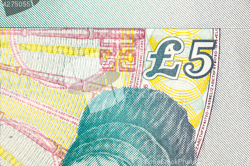 Image of Pound currency background - 5 Pounds