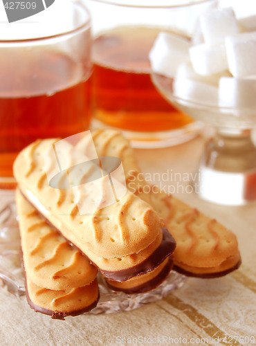 Image of table set for high tea with sweet cookies