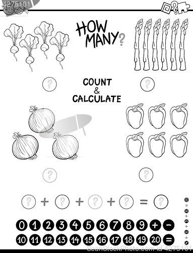 Image of maths task coloring page
