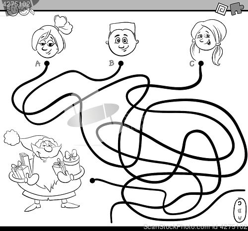 Image of path maze activity for coloring