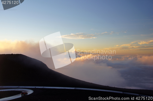 Image of Street to Mauna-Kea-Observatory, Hawaii, USA
