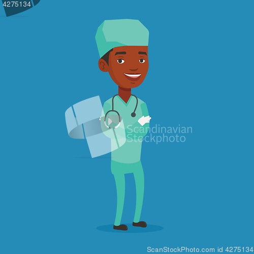 Image of Young confident surgeon with arms crossed.