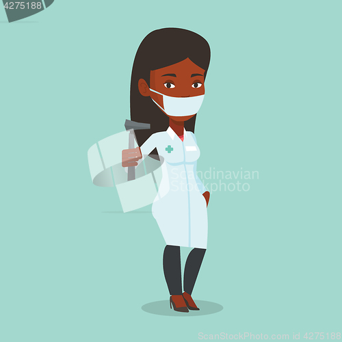 Image of Ear nose throat doctor vector illustration.