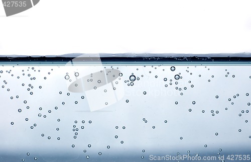 Image of Blue water with bubbles