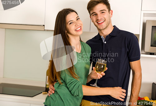 Image of Enjoying a  glass of white wine