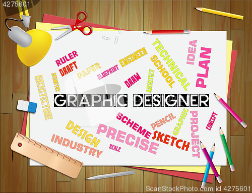 Image of Graphic Designers Represents Illustrative Originator And Illustration